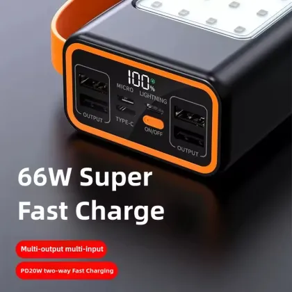 High-Capacity Outdoor Power Bank, 50000mAh Fast-Charging Portable Power Station"
