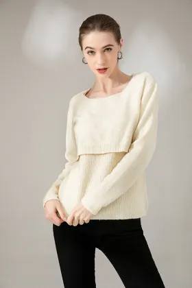 Casual all-in-one knit sweater