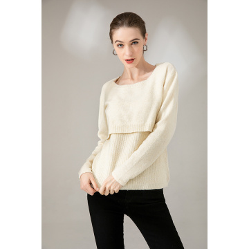 Casual All-in-One Strick-Pullover