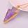 Raw Natural Gem Stone Gilding Arrowhead Pendant Necklace Rose Quartz Amethyst