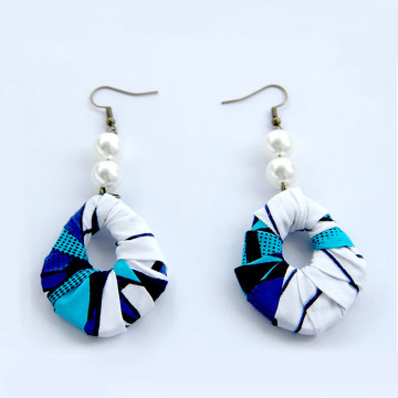 Newest Fashion African Print Fabric Handmade Ankara Earrings for Women