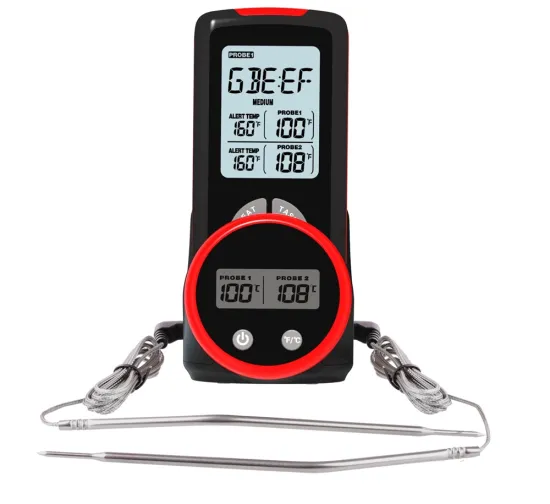 2020 Advanced Digital Wireless Meat Thermometer: Dual-Probe Technology with Alert Function