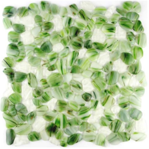 Glass Pebble Mosaic Irregular Art Craft Tiles