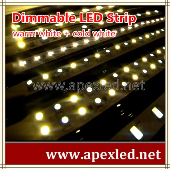 warm white cold white controllable led strip adjustable