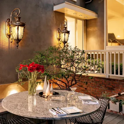 Modern Glass LED Garden Wall Lamps