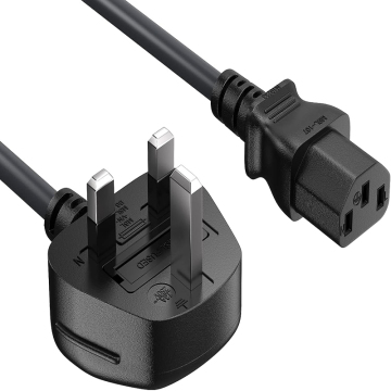 UK Plug BS1363 to C13 Power Cord 16AWG for Computer, Laptop, Hair Dryer