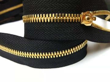Shiny Gold Corn Teeth Metal Continuous Zipper chain