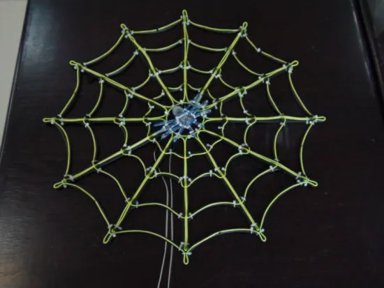 DIY el wire light for christmas decoration light spider net