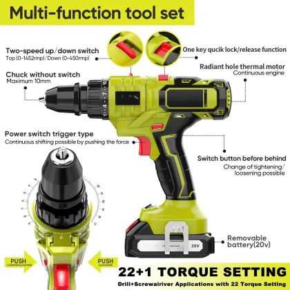 Power Tool Combo: Electric Sander, Jig Saw, Reciprocating Saws & Drill Set