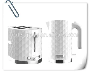 White small domestic appliances toaster kettle set