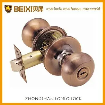 Antique brass knob tubular privacy toilet bathroom door locks