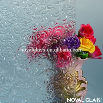 3mm 4mm 5mm 6mm clear and colored Flora rolled glass price