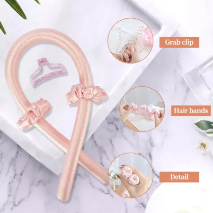Silk Sleeping Hair Roller Wave No Heat Curling Rod Headband