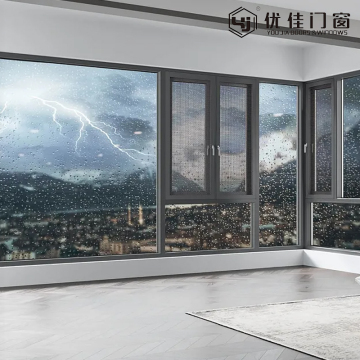 Modern Aluminum Window with Security Mesh