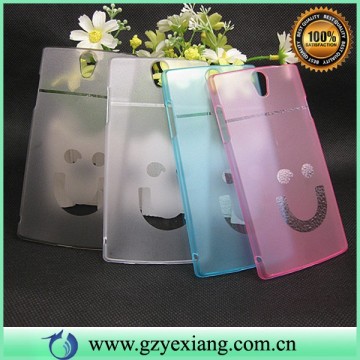 smiling face pc hard case for oppo find 5 mini r827 protective case cute