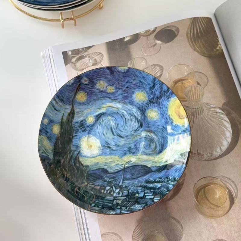 Elegant Art-Themed Dinnerware Collection