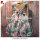Girl green printed party dress with big bowknot