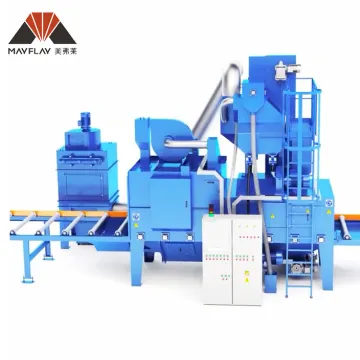 MAYFLAY Steel Plate Surface Automatic Pre-Treatment Line / Roller Type Shot Blasting Machine / Wheel Blasting Machine