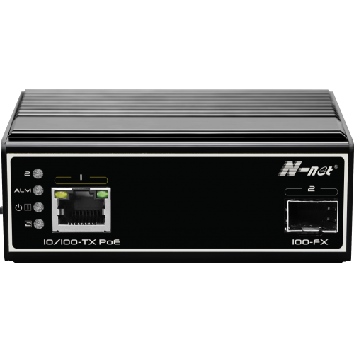 2 ports industrial fast ethernet POE switch