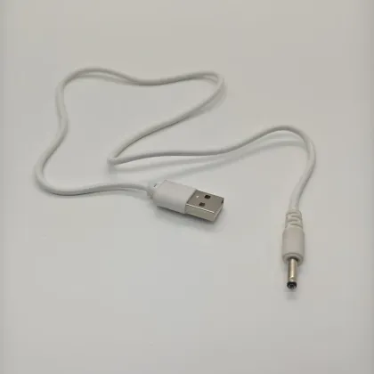 White USB-to-DC Power Cord Compatible with LED Lights & Mini Routers