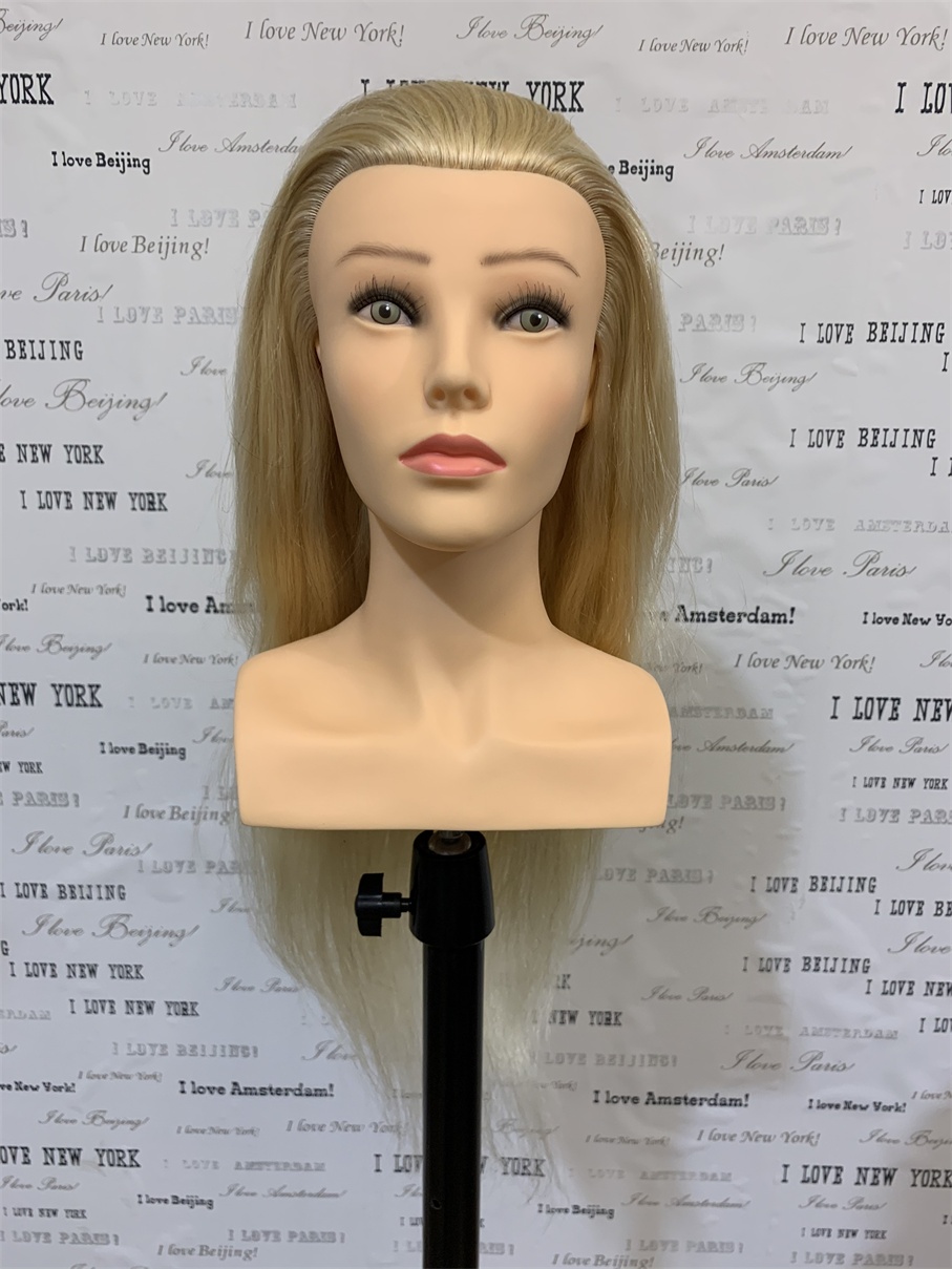 hairdressing head real hair