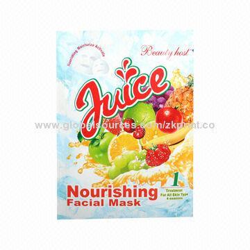 Three Side Sealing Tear Notch Bag, Used for Facial Mask Packaging, with Customized Printing