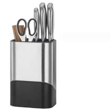 Stainless Steel Knife Block Holder Stand - Multifunctional Storage Knife Holder