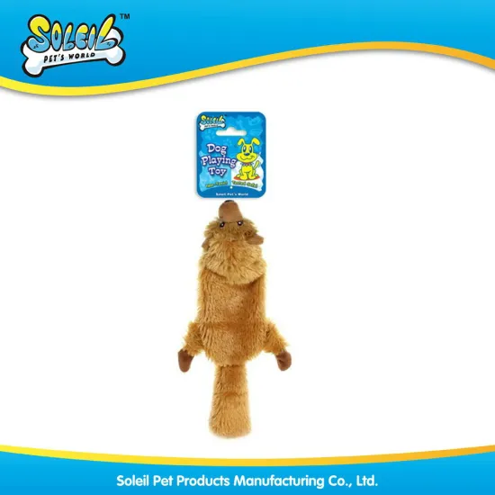 NATURE DOG PLUSH TOY SOFT LONG TAIL FOX SQUIRREL AND MOUSE WITH SQUEAKERS PLUSH TOY