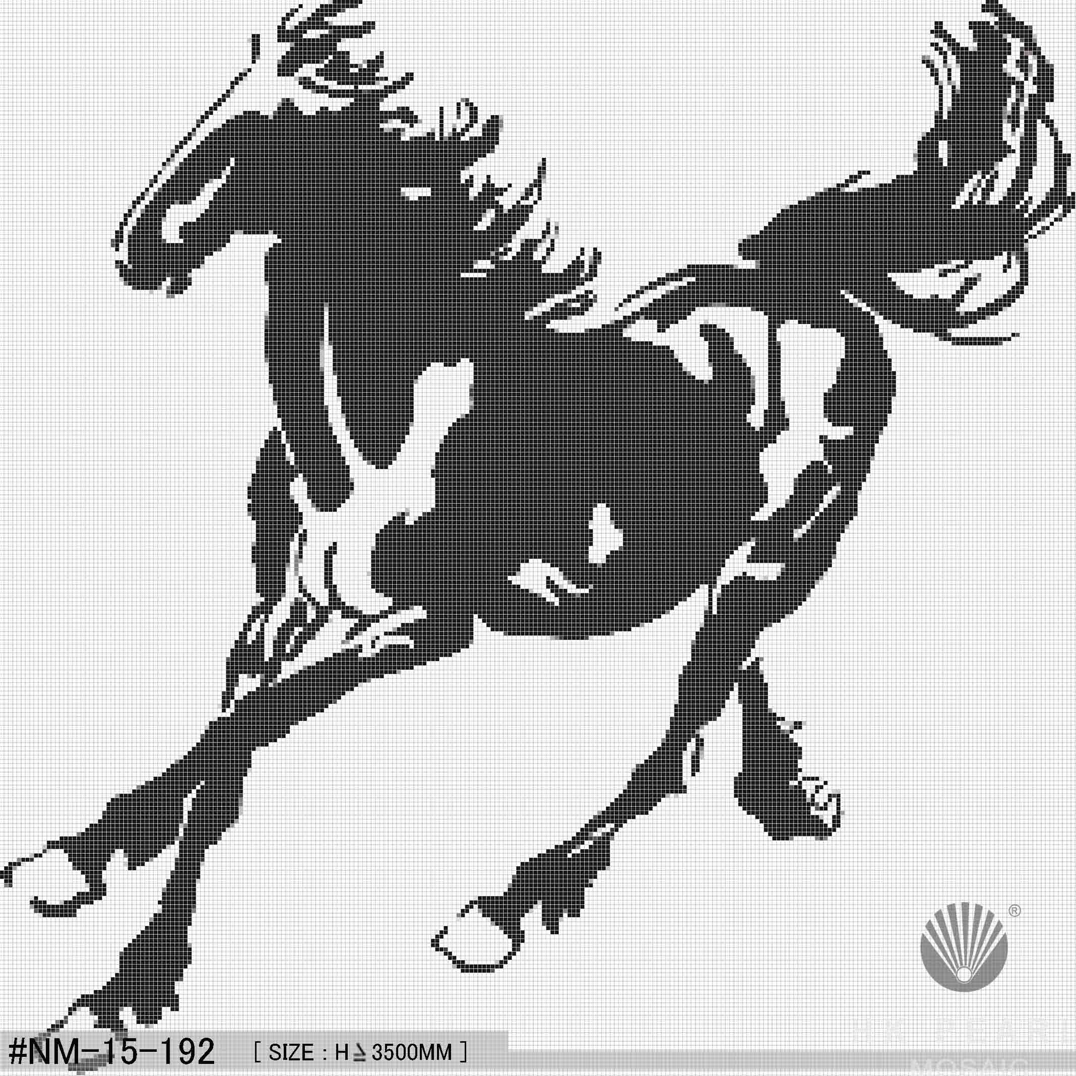 Chinese horse decorative art mosaic tiles