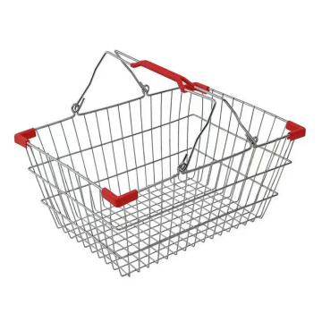 Cesta de alambre de metal de compras de supermercado