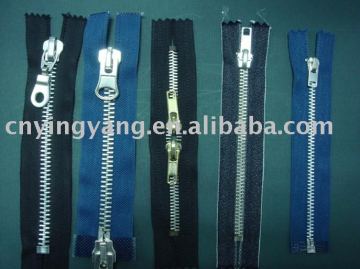 aluminium/brass zipper
