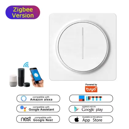 LEDEAST SD02-Z 400W Max 10A Light Wall Switch - Touch Panel Tuya Dimmer Smart Switch
