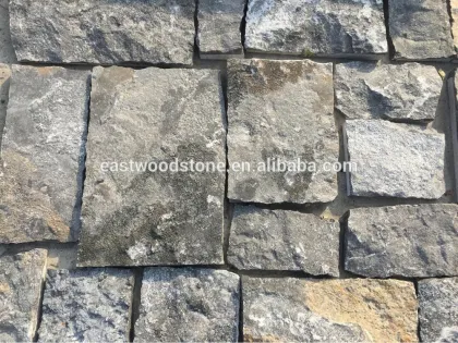 raw dark grey limestone blocks