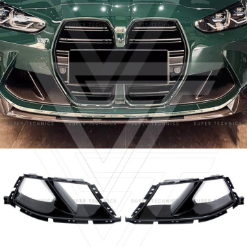Kohlefaser-Vorderanbumterlüftungsöffnungen für BMW 3-Serie G80 M3 2021-2024-M-Performance-Stil