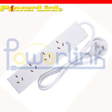 S80215 4 Outlet Au Power Strip พร้อมการป้องกันไฟกระชากซ็อกเก็ตไฟฟ้าสอดคล้องกับตลาดออสเตรเลีย V-AU04