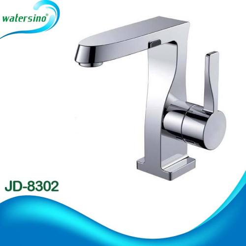 Basin faucet Endurable angle deck mounted brass chrome plated basin mixer taps