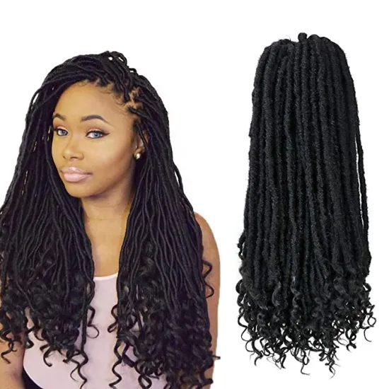 High Quality Wholesale Mambo Afro Kinky Bohemian Curly Dread Locs Sister Hair Extensions Goddess Faux Locs Crochet Wig