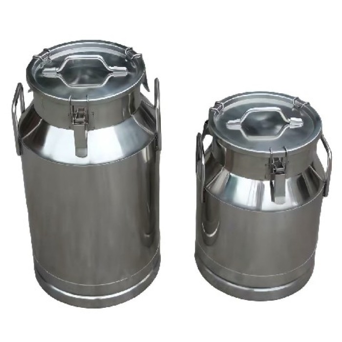 Milcheimer aus Edelstahl