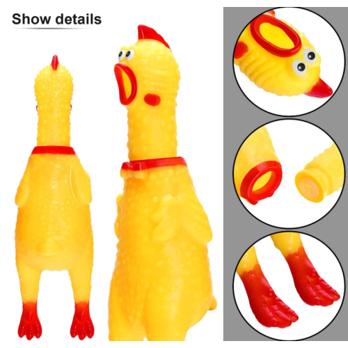 Rubber Chicken Squeaky Dog Toys