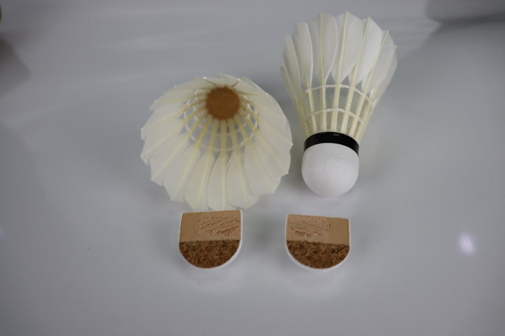 Cầu lông Goose Feather Lạc đà Lưng Cork Bulb Head Cầu lông