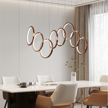 Modern Round LED Chandelier for Living Room and Dining