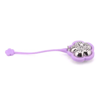 Silicone Flower Tea Strainer: Stainless Steel Tea Filter for Loose Leaf Tea