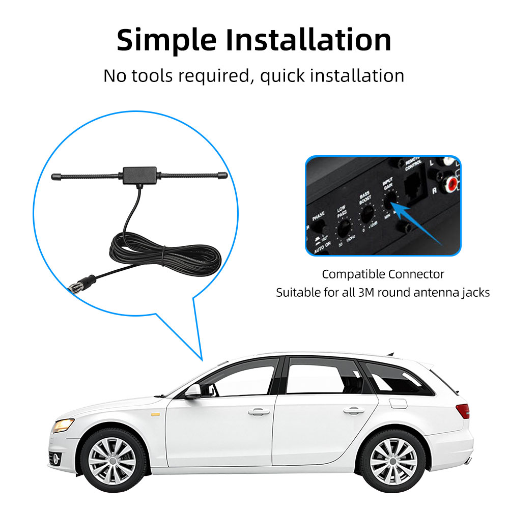 T-shaped FM AM car radio antenna 7
