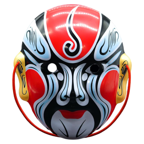 Máscara facial de ópera de Pequim pintada em estilo chinês