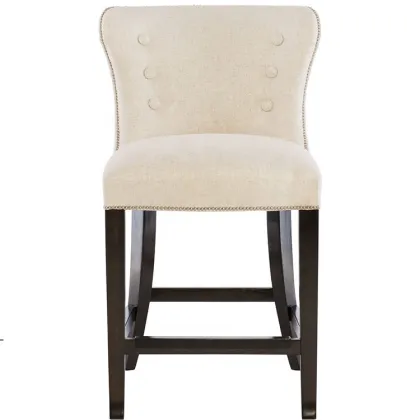 High-End Contemporary Hotel Restaurant Velvet Bar Chairs