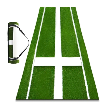 Green/Red Softball Pitchers Mat with Carrying Case - 5mm EVA Foam Grip Technology