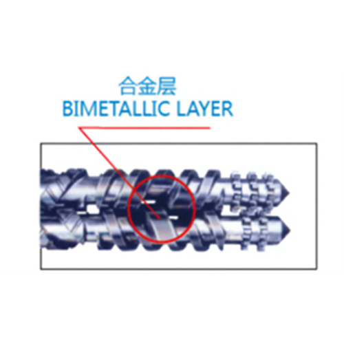 Tornillo de barril bimetálico para máquina extrusora de plástico