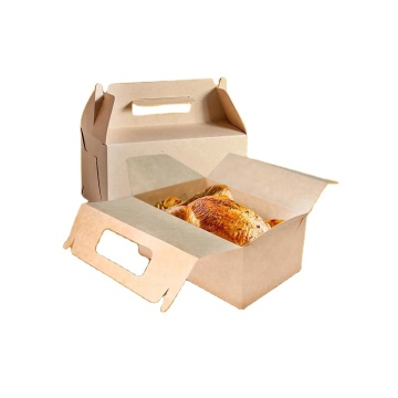 Biodegradable Paper Boxes for Fried Chicken Takeout and Fast Food Packaging