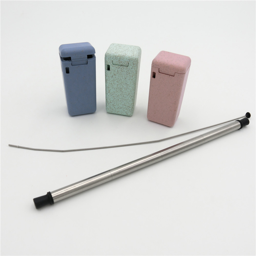 plastic silicone straw keychain