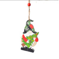 Small Pine Wooden Hanging Craft Xmas Door Wreath & Wall Decor UV Printed Christmas Tree Ornaments